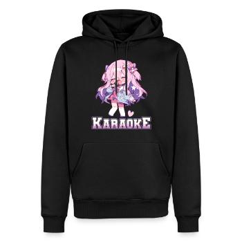 Filles Manga Anime Karaoké - Sweat à capuche Premium bio Homme - noir - Devant - Nico (187cm)