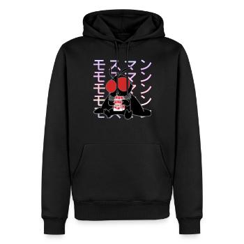 Mothman Kawaii Strawberry Milk Shake Carton - Männer Premium Bio Hoodie - Schwarz - Vorne - Nico (187cm)