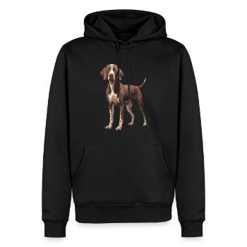 Tierliebhaber - Niedliche Tiergrafik - Hund - Männer Premium Bio Hoodie - Schwarz - Vorne - Nico (187cm)