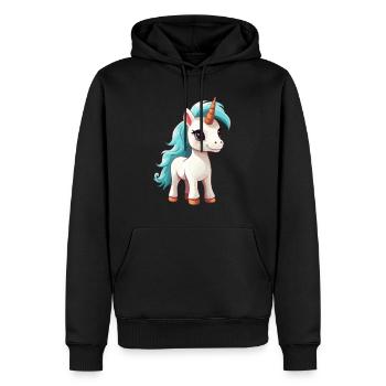 Unicorn Lover - Love Mythical Creature - - Sweat à capuche Premium bio Homme - noir - Devant - Nico (187cm)