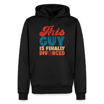 Happy Divorce Party This Guy Is - Männer Premium Bio Hoodie - Schwarz - Vorne - Nico (187cm)