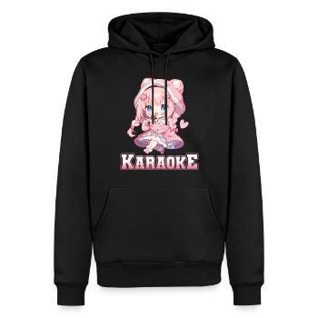 Filles Manga Anime Karaoké - Sweat à capuche Premium bio Homme - noir - Devant - Nico (187cm)