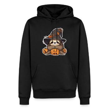 Sloth Halloween Sloths Sloth Pumpkin - Men’s Premium Organic Hoodie - black - Front - Nico (187cm)