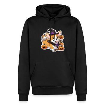 Corgi Corgi Chien Corgi Halloween Corgis - Sweat à capuche Premium bio Homme - noir - Devant - Nico (187cm)