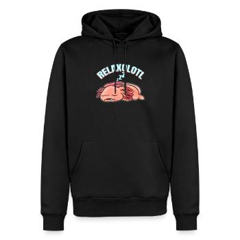 Axolotl drôle d’aquarium animaux de compagnie amphibiens - Sweat à capuche Premium bio Homme - noir - Devant - Nico (187cm)