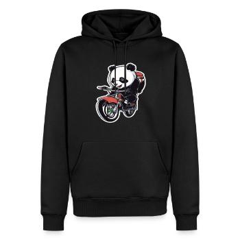 Panda Fahrrad Fahrrad Panda - Männer Premium Bio Hoodie - Schwarz - Vorne - Nico (187cm)