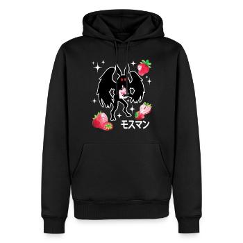 Mothman Strawberry Shake - Sweat à capuche Premium bio Homme - noir - Devant - Nico (187cm)
