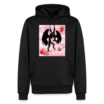 Mothman Strawberry Shake - Sweat à capuche Premium bio Homme - noir - Devant - Nico (187cm)