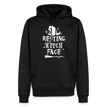 Resting Witch Face - Männer Premium Bio Hoodie - Schwarz - Vorne - Nico (187cm)