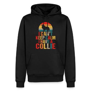 Collie Gifts - Männer Premium Bio Hoodie - Schwarz - Vorne - Nico (187cm)