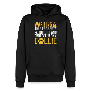Collie Gifts - Männer Premium Bio Hoodie - Schwarz - Vorne - Nico (187cm)