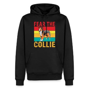 Cadeaux Collie - Sweat à capuche Premium bio Homme - noir - Devant - Nico (187cm)