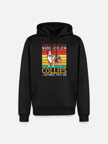 Cadeaux Collie - Sweat à capuche Premium bio Homme - noir