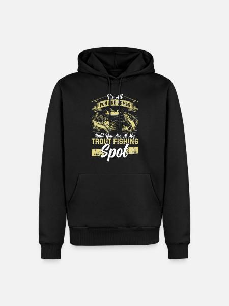 Funny Fishing Men Women - Männer Premium Bio Hoodie - Schwarz