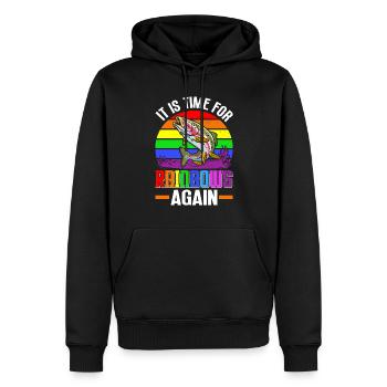 Funny Fishing Men Women - Männer Premium Bio Hoodie - Schwarz - Vorne - Nico (187cm)