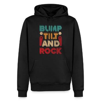 Pinball Flipperspieler Bump Tilt And Rock - Männer Premium Bio Hoodie - Schwarz - Vorne - Nico (187cm)