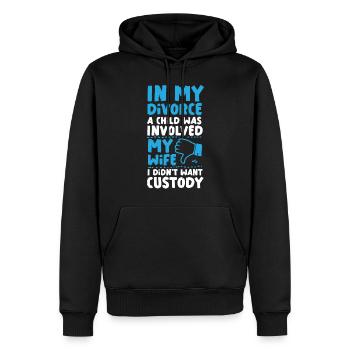 Happy Divorce Party dans mon divorce - Sweat à capuche Premium bio Homme - noir - Devant - Nico (187cm)