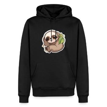 Paresseux Paresseux Paresseux Bébé Paresseux Drôle - Sweat à capuche Premium bio Homme - noir - Devant - Nico (187cm)