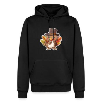Thanksgiving Truthahn Herbst Erntedankfest - Männer Premium Bio Hoodie - Schwarz - Vorne - Nico (187cm)