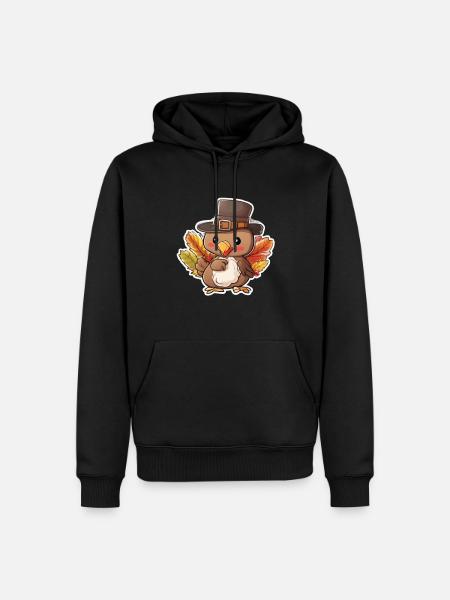 Thanksgiving Turkey Fall Thanksgiving Day - Men’s Premium Organic Hoodie - black