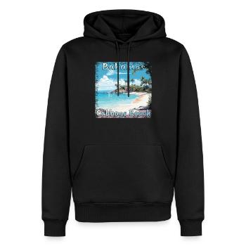 Bahamas: Plage de chou de style grunge - Sweat à capuche Premium bio Homme - noir - Devant - Nico (187cm)