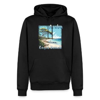 Summer Vibes in Aruba: Eagle Beach with a Grunge T - Männer Premium Bio Hoodie - Schwarz - Vorne - Nico (187cm)