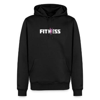 Aptitude - Sweat à capuche Premium bio Homme - noir - Devant - Nico (187cm)