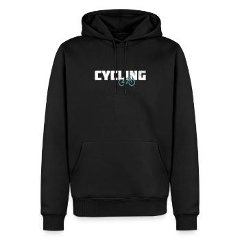 Bicyclette - Sweat à capuche Premium bio Homme - noir - Devant - Nico (187cm)