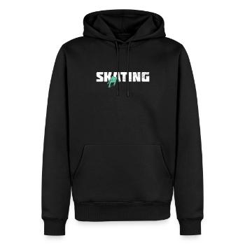 Skating - Männer Premium Bio Hoodie - Schwarz - Vorne - Nico (187cm)