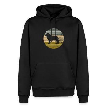 Löwe - Männer Premium Bio Hoodie - Schwarz - Vorne - Nico (187cm)