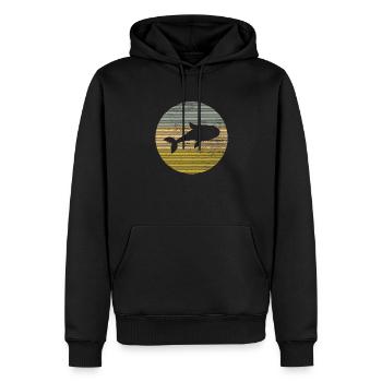 Fisch - Männer Premium Bio Hoodie - Schwarz - Vorne - Nico (187cm)