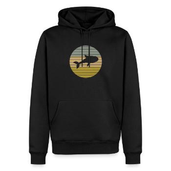 Fisch - Männer Premium Bio Hoodie - Schwarz - Vorne - Nico (187cm)