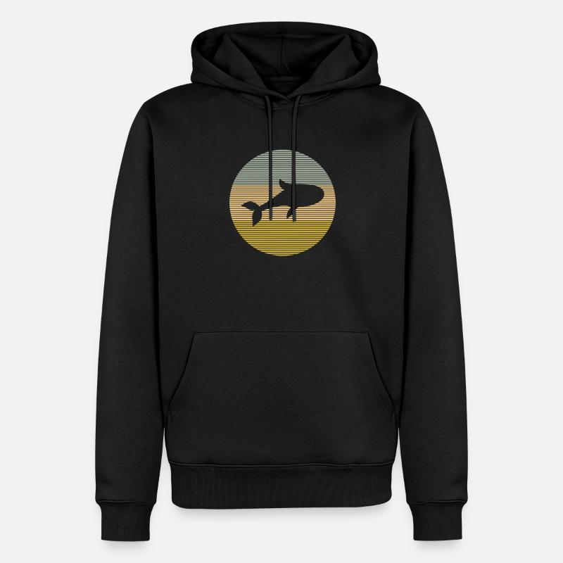 Fisch - Männer Premium Bio Hoodie - Schwarz