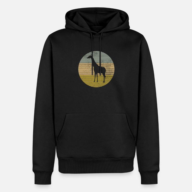 Giraffe - Männer Premium Bio Hoodie - Schwarz