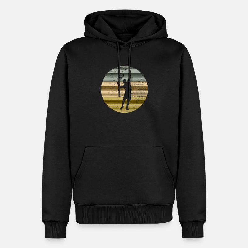 Badminton - Sweat à capuche Premium bio Homme - noir