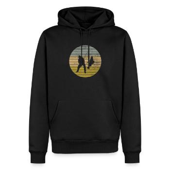 Angling - Men’s Premium Organic Hoodie - black - Front - Nico (187cm)
