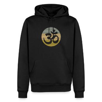 Meditation - Männer Premium Bio Hoodie - Schwarz - Vorne - Nico (187cm)