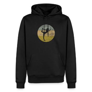 Danser - Sweat à capuche Premium bio Homme - noir - Devant - Nico (187cm)