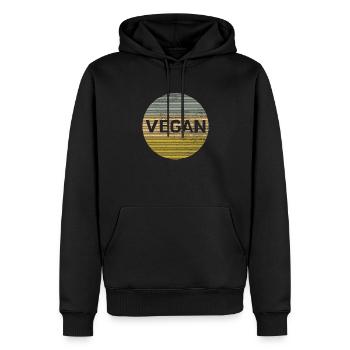 Vegan - Men’s Premium Organic Hoodie - black - Front - Nico (187cm)