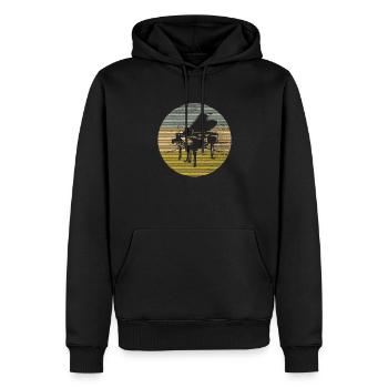 Klavier - Männer Premium Bio Hoodie - Schwarz - Vorne - Nico (187cm)