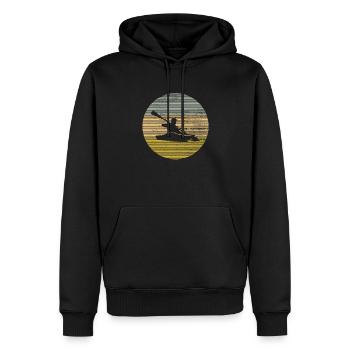 Kanu - Männer Premium Bio Hoodie - Schwarz - Vorne - Nico (187cm)