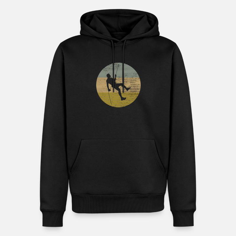Grimper - Sweat à capuche Premium bio Homme - noir