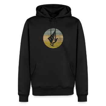 Cerf-volant - Sweat à capuche Premium bio Homme - noir - Devant - Nico (187cm)