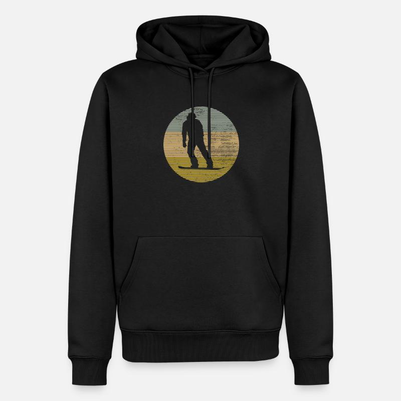 Snowboarding - Männer Premium Bio Hoodie - Schwarz