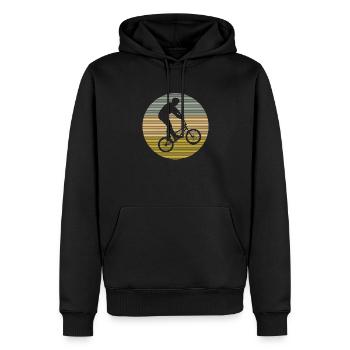 BMX - Männer Premium Bio Hoodie - Schwarz - Vorne - Nico (187cm)