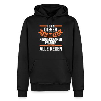 Pfleger Pflegekraft Kinderkrankenpfleger - Männer Premium Bio Hoodie - Schwarz - Vorne - Nico (187cm)