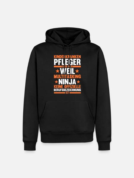 Pfleger Pflegekraft Kinderkrankenpfleger - Männer Premium Bio Hoodie - Schwarz