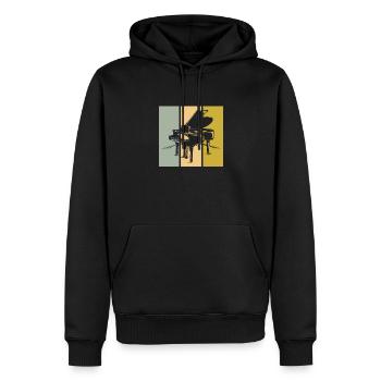 Klavier - Männer Premium Bio Hoodie - Schwarz - Vorne - Nico (187cm)