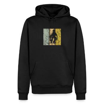 Skating - Männer Premium Bio Hoodie - Schwarz - Vorne - Nico (187cm)