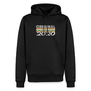 Limited Edition 2020 - Männer Premium Bio Hoodie - Schwarz - Vorne - Nico (187cm)